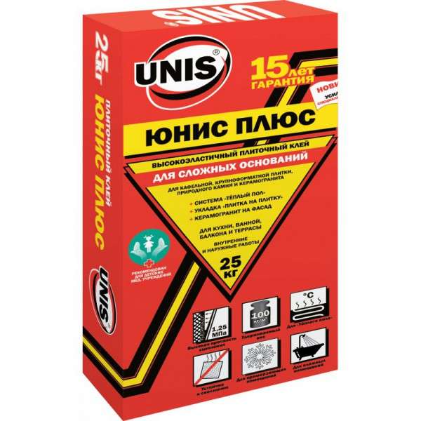 Плиточный клей Юнис Плюс