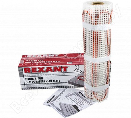Нагревательный мат REXANT площадь 12,0 м2 (0,5 х 24,0 метров) 1920 Вт 51-0524